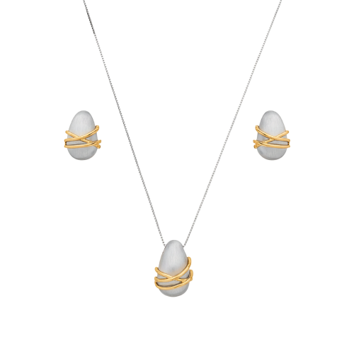 Imagem de Conjunto Organico Acetinado com Detalhe Diamantado